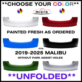 NEW REAR BUMPER FOR 2019-2025 CHEVY MALIBU PAINTED *CHOOSE YOUR COLOR* GM1100A22