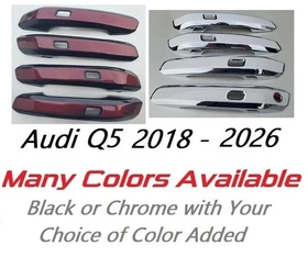 Custom Color & Chrome Door Handle Overlays 2018 - 2026 Audi Q5 YOU PICK COLOR