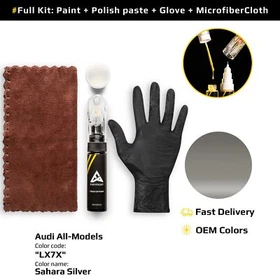 Touch up Paint for Audi Code: LX7X Sahara Silver Easy Apply Scratch Repair