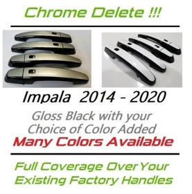 Custom Black and Color Door Handle Overlays 2014-2020 Chevy Impala YOU PICK CLR