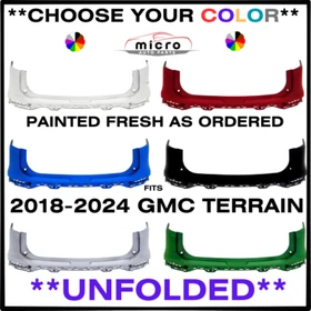 NEW REAR BUMPER FOR 2018-2024 GMC TERRAIN PAINTED *CHOOSE YOUR COLOR* GM1114125