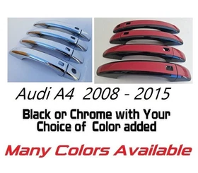 Custom Black OR Chrome Door Handle Covers 2008 - 2015 Audi A4 YOU PICK CLR