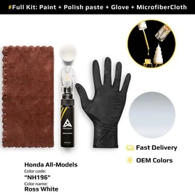 Touch up Paint for Honda Code: NH196 Ross White Fast Drying Scratch Repair
