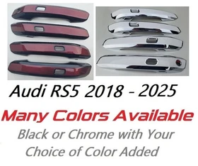 Custom Color & Chrome Door Handle Overlays 2018 - 2025 Audi RS5 YOU PICK COLOR