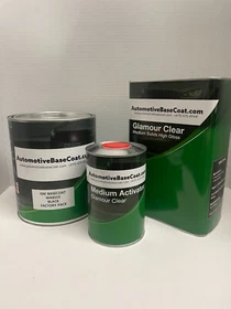 Chevrolet WA8555 Black Automotive Basecoat Gallon Unreduced w/ Clear Coat Kit