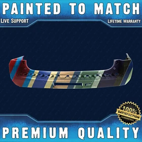 NEW Painted To Match Rear Bumper Cover Fascia for 2015 2016 Chevy Tahoe w/ Park