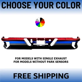 NEW Choose Your Color Rear Bumper For 2019-2025 GMC Sierra Chevrolet Silverado