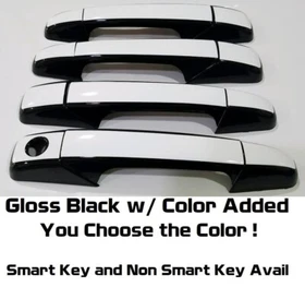 Black OR Color Door Handle Overlays 2007-2013 Cadillac Escalade U PICK CLR