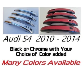 Custom Black OR Chrome Door Handle Covers 2010 - 2014 Audi S4 YOU PICK CLR