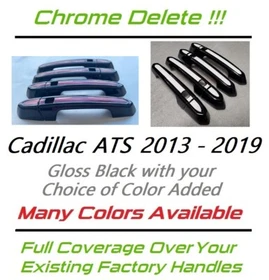 Custom Black & Color Door Handle Overlays 2013-2019 Fits Cadillac ATS PICK CLR