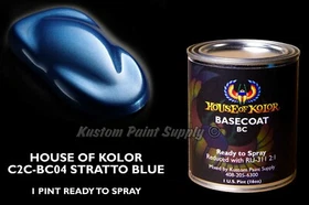 Stratto Blue Basecoat BC04 House of Kolor 1 Pint Can Ready to Spray or Unmixed