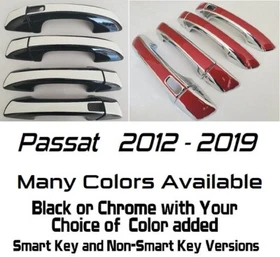 Black or Chrome Door Handle Overlays Volkswagen VW Passat 2012-2019 U PICK CLR 