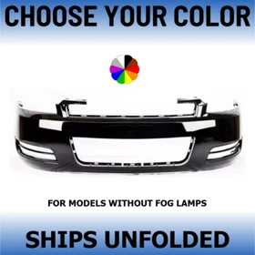 NEW Choose Your Color Front Bumper For 2006-2013 Chevy Impala Without Fog Lamps