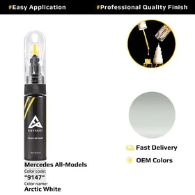 Touch up Paint for Mercedes Code: 9147 Arctic White Exact Color Match