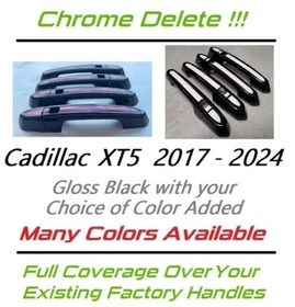 Custom Black & Color Door Handle Overlays 2017-2025 Fits Cadillac XT5 PICK CLR