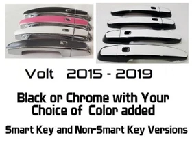 Custom Black OR Chrome Door Handle Overlays 2015 - 2020 Chevy Volt YOU PICK CLR