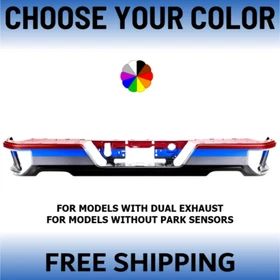 NEW Choose Your Color Rear Bumper For 2019-2025 GMC Sierra Chevrolet Silverado