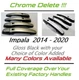 Custom Black and Color Door Handle Overlays 2014-2020 Chevy Impala YOU PICK CLR