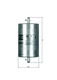 Mahle KL 9 fuel filter for Alfa Romeo, Alpina, Alpine, Austin, Bertone, BMW, CITR