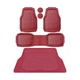 CAR PASS Heavy Duty Rubber Red Car Floor Mats & Cargo Liners, Deep Dish All-W...