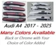 Custom Color & Chrome Door Handle Overlays 2017 - 2025 Audi A4 YOU PICK COLOR