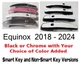 Custom Black OR Chrome Door Handle Overlays 2018-2024 Chevy Equinox YOU PICK CLR