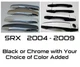 Custom Black or Chrome Door Handle Overlays 2004-2009 Cadillac SRX YOU PICK CLR