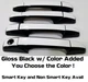 Black OR Color Door Handle Overlays 2007-2013 Cadillac Escalade U PICK CLR