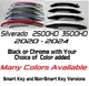 Black OR Chrome Door Handle Overlays 2020-2026 Chevy Silverado 2500 3500 ADD CLR