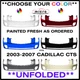 NEW FRONT BUMPER FOR 2003-2007 CADILLAC CTS PAINTED CHOOSE YOUR COLOR GM1000656
