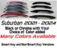 Custom Black OR Chrome Door Handle Overlays 2021-2024 Chevy Suburban YOU ADD CLR