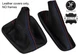 RED STITCH LEATHER GEAR & HANDBRAKE GAITER FOR BMW 3 SERIES E30 81-92 STYLE 2