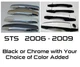 Custom Black OR Chrome Door Handle Overlays 2006-2009 Cadillac STS YOU PICK CLR