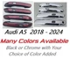 Custom Color & Chrome Door Handle Overlays 2018 - 2024 Audi A5 YOU PICK COLOR