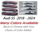 Custom Color & Chrome Door Handle Overlays 2018 - 2024 Audi S5 YOU PICK COLOR