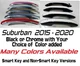 Custom Black OR Chrome Door Handle Overlays 2015-2020 Chevy Suburban U PICK CLR