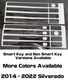 TWO Sets Custom Vinyl Overlays Fits 2014 - 2026 Chevy Silverado YOU CHOOSE COLOR