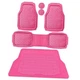  Heavy Duty Rubber Hot Pink Car Floor Mats & Full Set Hot Pink with Cargo Liner