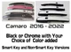 Custom Black OR Chrome Door Handle Covers 2016 - 2022 Chevy Camaro U PICK CLR